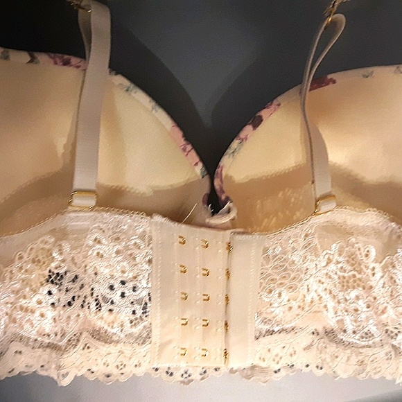 NWT☆RENE ROFE 34C Lacey Balconette Push-up Bra☆Beautiful - Picture 12 of 16